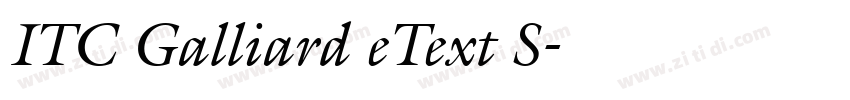 ITC Galliard eText S字体转换